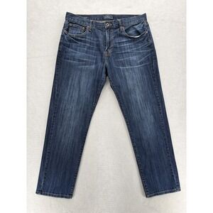 Lucky Brand 221 Original Straight Jeans Mens 36x30 Blue Dark Wash Denim Stretch